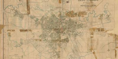 Karta över tidigare São Paulo - 1916