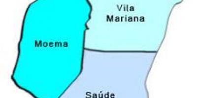 Karta i Vila Mariana sub-prefekturen