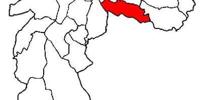 Karta Vila Prudente sub-prefekturen São Paulo