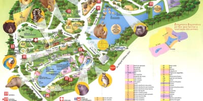 Karta över zoological park i São Paulo