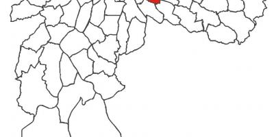 Karta över Água Rasa distriktet